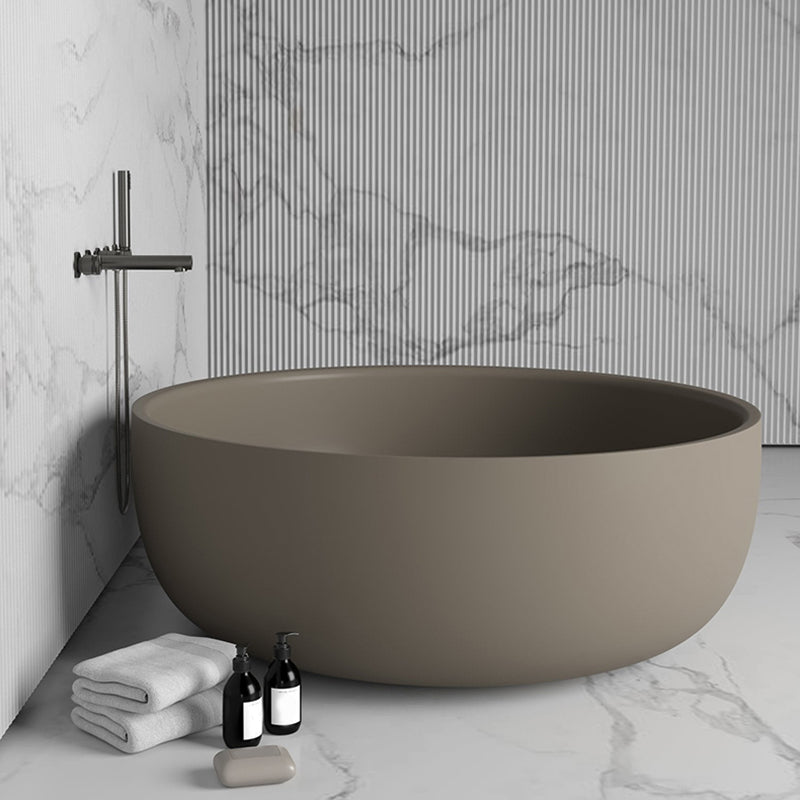 Antique Finish Soaking Bathtub Stand Alone Modern Round Bath Tub Clearhalo 'Bathroom Remodel & Bathroom Fixtures' 'Bathtubs' 'Home Improvement' 'home_improvement' 'home_improvement_bathtubs' 'Showers & Bathtubs' 7213828