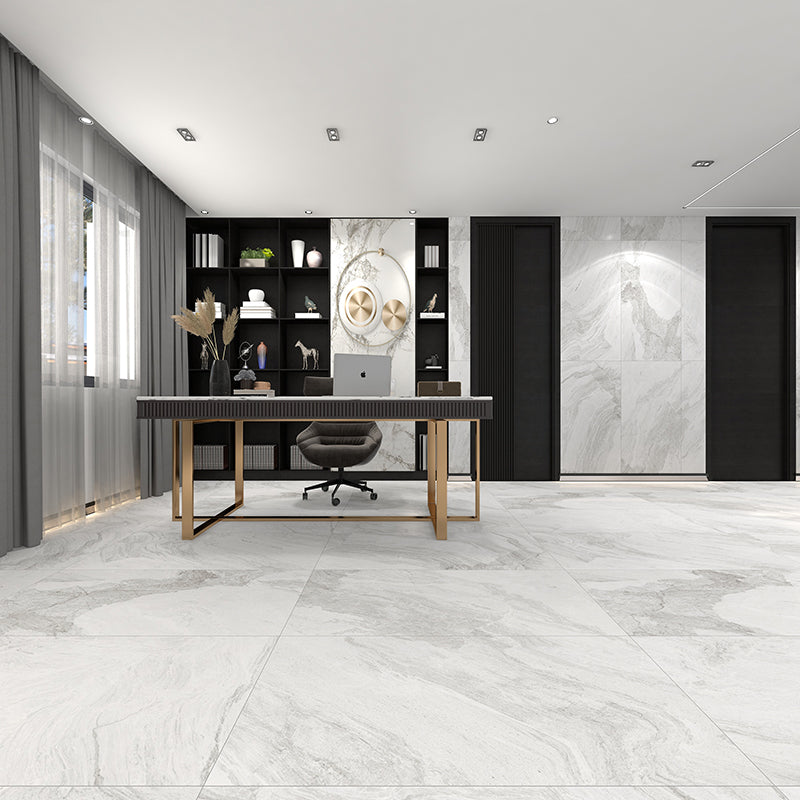 Mirrored Singular Tile Modern Rectangular Floor and Wall Tile Grey 6 Pieces Clearhalo 'Floor Tiles & Wall Tiles' 'floor_tiles_wall_tiles' 'Flooring 'Home Improvement' 'home_improvement' 'home_improvement_floor_tiles_wall_tiles' Walls and Ceiling' 7215255