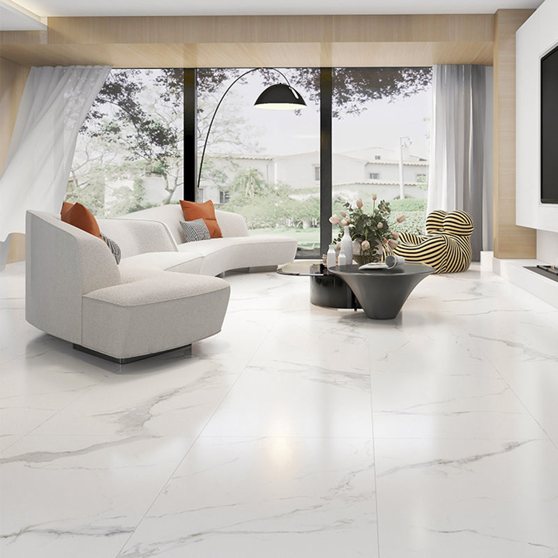 Marble Rectangular Singular Tile Mirrored Floor and Wall Tile White 6 Pieces Clearhalo 'Floor Tiles & Wall Tiles' 'floor_tiles_wall_tiles' 'Flooring 'Home Improvement' 'home_improvement' 'home_improvement_floor_tiles_wall_tiles' Walls and Ceiling' 7215302