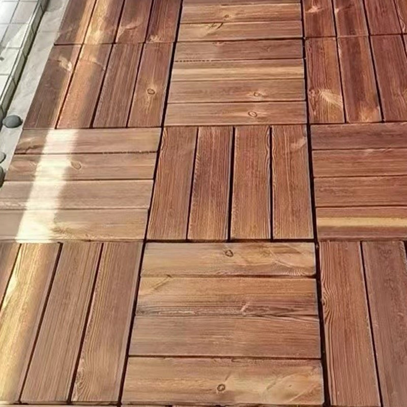 Tradition Wood Tile Wire Brushed Square Engineered Wood for Patio Garden Clearhalo 'Flooring 'Hardwood Flooring' 'hardwood_flooring' 'Home Improvement' 'home_improvement' 'home_improvement_hardwood_flooring' Walls and Ceiling' 7216214