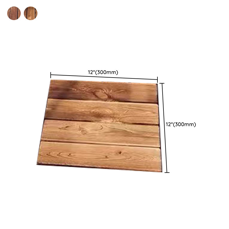 Tradition Wood Tile Wire Brushed Square Engineered Wood for Patio Garden Clearhalo 'Flooring 'Hardwood Flooring' 'hardwood_flooring' 'Home Improvement' 'home_improvement' 'home_improvement_hardwood_flooring' Walls and Ceiling' 7216225