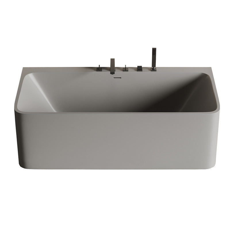 Rectangular Antique Finish Soaking Bathtub Back to Wall Modern Bath Tub Clearhalo 'Bathroom Remodel & Bathroom Fixtures' 'Bathtubs' 'Home Improvement' 'home_improvement' 'home_improvement_bathtubs' 'Showers & Bathtubs' 7218639