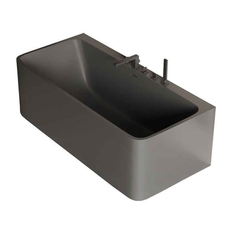 Antique Finish Rectangular Soaking Bathtub Back to Wall Modern Bath Tub Clearhalo 'Bathroom Remodel & Bathroom Fixtures' 'Bathtubs' 'Home Improvement' 'home_improvement' 'home_improvement_bathtubs' 'Showers & Bathtubs' 7218661