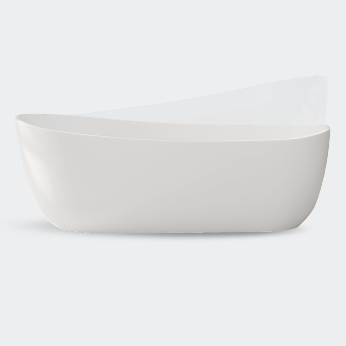 Antique Finish Soaking Modern Bathtub Stand Alone Oval Bath Tub White Clearhalo 'Bathroom Remodel & Bathroom Fixtures' 'Bathtubs' 'Home Improvement' 'home_improvement' 'home_improvement_bathtubs' 'Showers & Bathtubs' 7218678