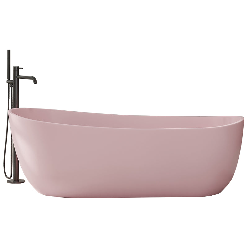 Antique Finish Soaking Modern Bathtub Stand Alone Oval Bath Tub Clearhalo 'Bathroom Remodel & Bathroom Fixtures' 'Bathtubs' 'Home Improvement' 'home_improvement' 'home_improvement_bathtubs' 'Showers & Bathtubs' 7218683