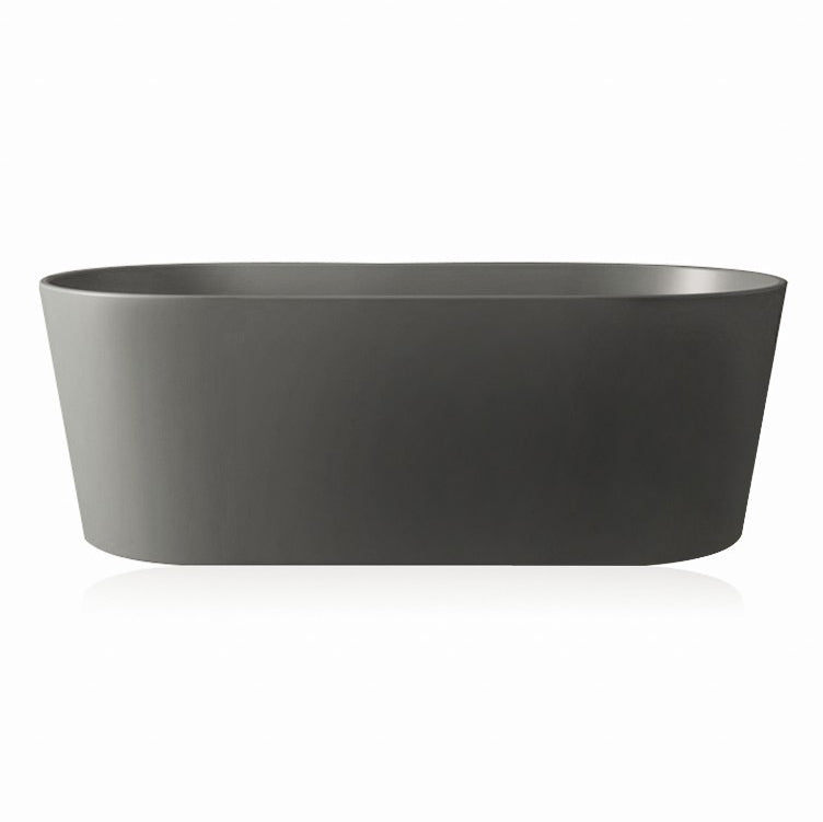 Freestanding Soaking Bathtub Oval Antique Finish Modern Bath Tub Grey Clearhalo 'Bathroom Remodel & Bathroom Fixtures' 'Bathtubs' 'Home Improvement' 'home_improvement' 'home_improvement_bathtubs' 'Showers & Bathtubs' 7218720