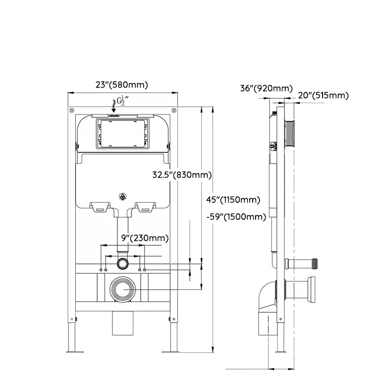 Modern Smart Enabled Wall Mounted Bidet Elongated All-In-One Smart Toilet Clearhalo 'Bathroom Remodel & Bathroom Fixtures' 'Bidets' 'Home Improvement' 'home_improvement' 'home_improvement_bidets' 'Toilets & Bidets' 7219856