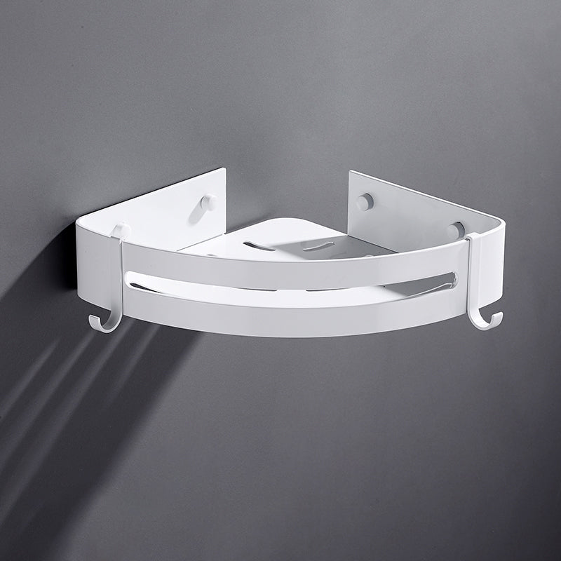 Modern Bathroom Accessory Kit White Bathroom Hardware, Bath Shelf 1 Piece Triangular Bath Shelf Clearhalo 'Bathroom Hardware Sets' 'Bathroom Hardware' 'Bathroom Remodel & Bathroom Fixtures' 'bathroom_hardware_sets' 'Home Improvement' 'home_improvement' 'home_improvement_bathroom_hardware_sets' 7219952