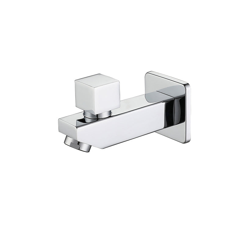 Widespread Wall Mounted Bathroom Sink Faucet Cross Handle Low Arc Faucet Silver 4" Top Handle Clearhalo 'Bathroom Remodel & Bathroom Fixtures' 'Bathroom Sink Faucets' 'Bathroom Sinks & Faucet Components' 'bathroom_sink_faucets' 'Home Improvement' 'home_improvement' 'home_improvement_bathroom_sink_faucets' 7221169