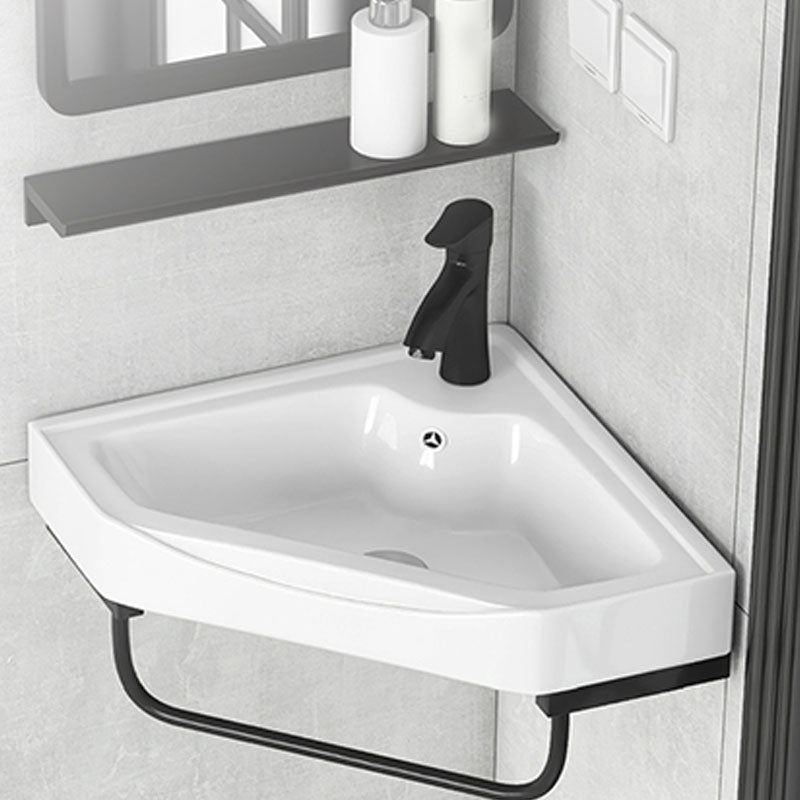 Contemporary Bathroom Sink with Pop-Up Drain Resin Specialty Wall Mount Bathroom Sink Clearhalo 'Bathroom Remodel & Bathroom Fixtures' 'Bathroom Sinks & Faucet Components' 'Bathroom Sinks' 'bathroom_sink' 'Home Improvement' 'home_improvement' 'home_improvement_bathroom_sink' 7221333