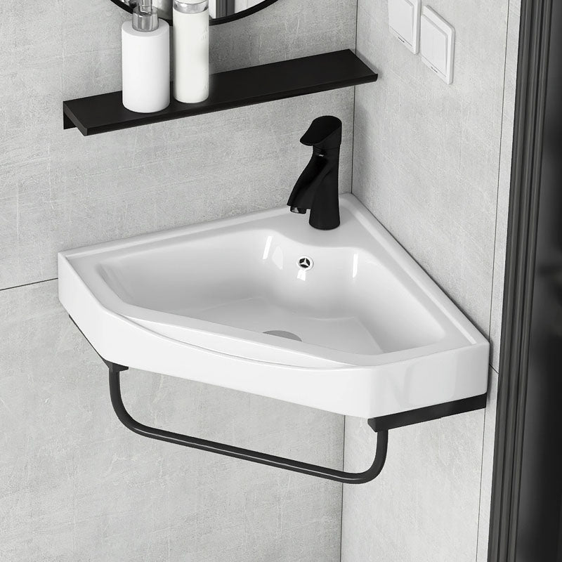 Contemporary Bathroom Sink with Pop-Up Drain Resin Specialty Wall Mount Bathroom Sink Clearhalo 'Bathroom Remodel & Bathroom Fixtures' 'Bathroom Sinks & Faucet Components' 'Bathroom Sinks' 'bathroom_sink' 'Home Improvement' 'home_improvement' 'home_improvement_bathroom_sink' 7221335