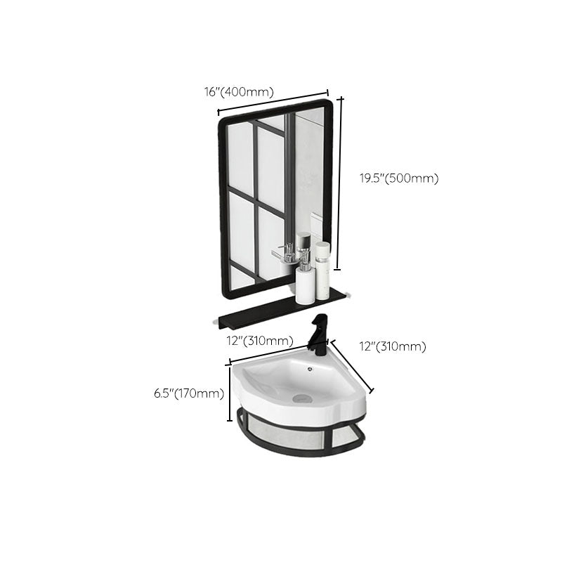 Contemporary Bathroom Sink with Pop-Up Drain Resin Specialty Wall Mount Bathroom Sink Clearhalo 'Bathroom Remodel & Bathroom Fixtures' 'Bathroom Sinks & Faucet Components' 'Bathroom Sinks' 'bathroom_sink' 'Home Improvement' 'home_improvement' 'home_improvement_bathroom_sink' 7221373