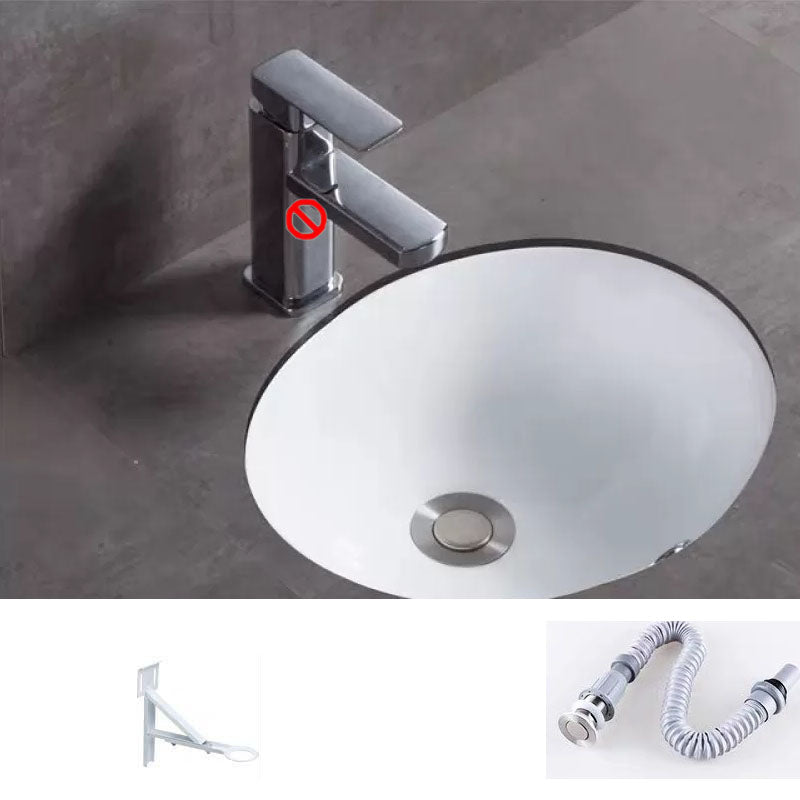 Bathroom Sink Ceramic Rod Handle Faucet Anti-spill Bathroom Sink 13.8"L x 11.8"W x 59.1"H Sink Clearhalo 'Bathroom Remodel & Bathroom Fixtures' 'Bathroom Sinks & Faucet Components' 'Bathroom Sinks' 'bathroom_sink' 'Home Improvement' 'home_improvement' 'home_improvement_bathroom_sink' 7221385