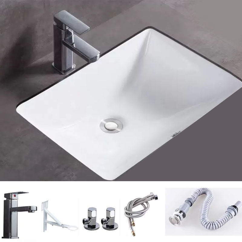 Bathroom Sink Ceramic Rod Handle Faucet Anti-spill Bathroom Sink 20"L x 15"W x 8"H Sink with Faucet Clearhalo 'Bathroom Remodel & Bathroom Fixtures' 'Bathroom Sinks & Faucet Components' 'Bathroom Sinks' 'bathroom_sink' 'Home Improvement' 'home_improvement' 'home_improvement_bathroom_sink' 7221388