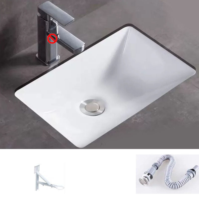 Bathroom Sink Ceramic Rod Handle Faucet Anti-spill Bathroom Sink 16"L x 11"W x 6"H Sink Clearhalo 'Bathroom Remodel & Bathroom Fixtures' 'Bathroom Sinks & Faucet Components' 'Bathroom Sinks' 'bathroom_sink' 'Home Improvement' 'home_improvement' 'home_improvement_bathroom_sink' 7221394