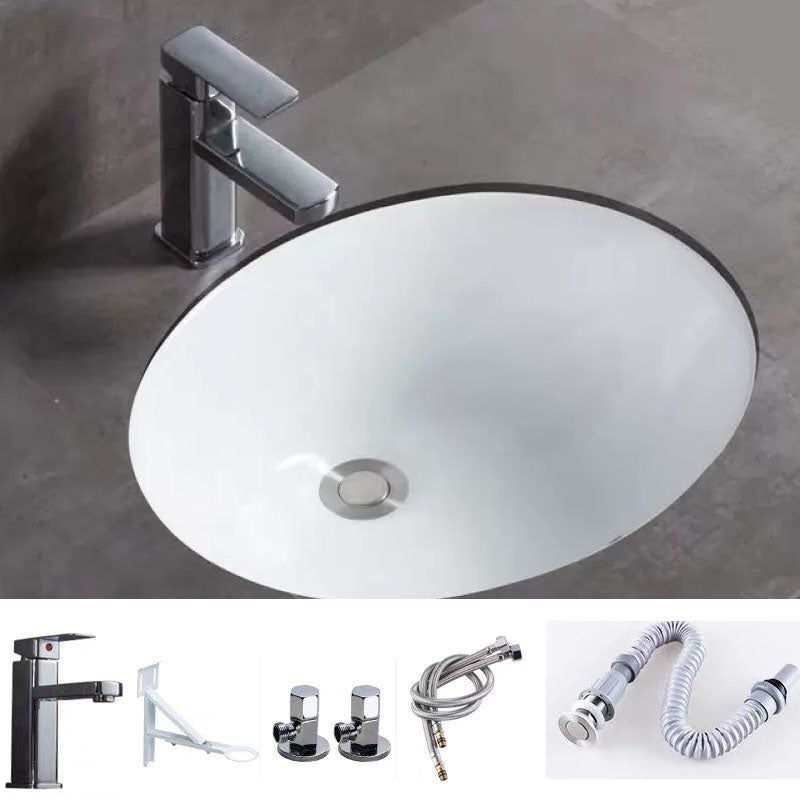 Bathroom Sink Ceramic Rod Handle Faucet Anti-spill Bathroom Sink 20"L x 16"W x 8"H Sink with Faucet Clearhalo 'Bathroom Remodel & Bathroom Fixtures' 'Bathroom Sinks & Faucet Components' 'Bathroom Sinks' 'bathroom_sink' 'Home Improvement' 'home_improvement' 'home_improvement_bathroom_sink' 7221404