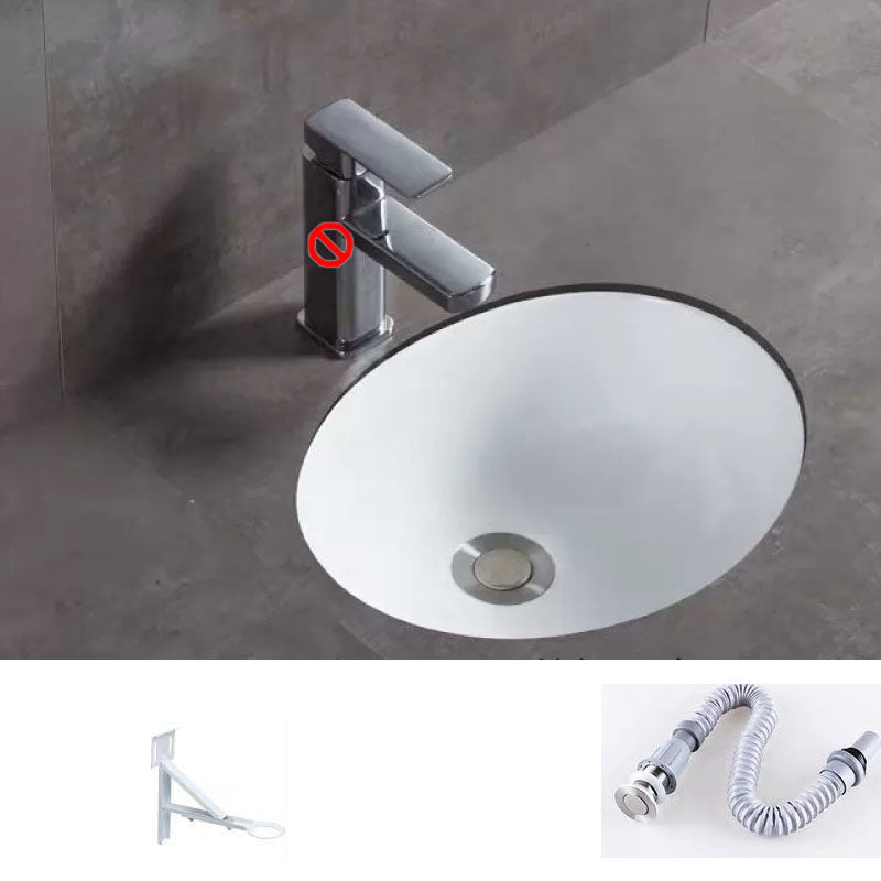 Bathroom Sink Ceramic Rod Handle Faucet Anti-spill Bathroom Sink 13"L x 11"W x 7"H Sink Clearhalo 'Bathroom Remodel & Bathroom Fixtures' 'Bathroom Sinks & Faucet Components' 'Bathroom Sinks' 'bathroom_sink' 'Home Improvement' 'home_improvement' 'home_improvement_bathroom_sink' 7221413