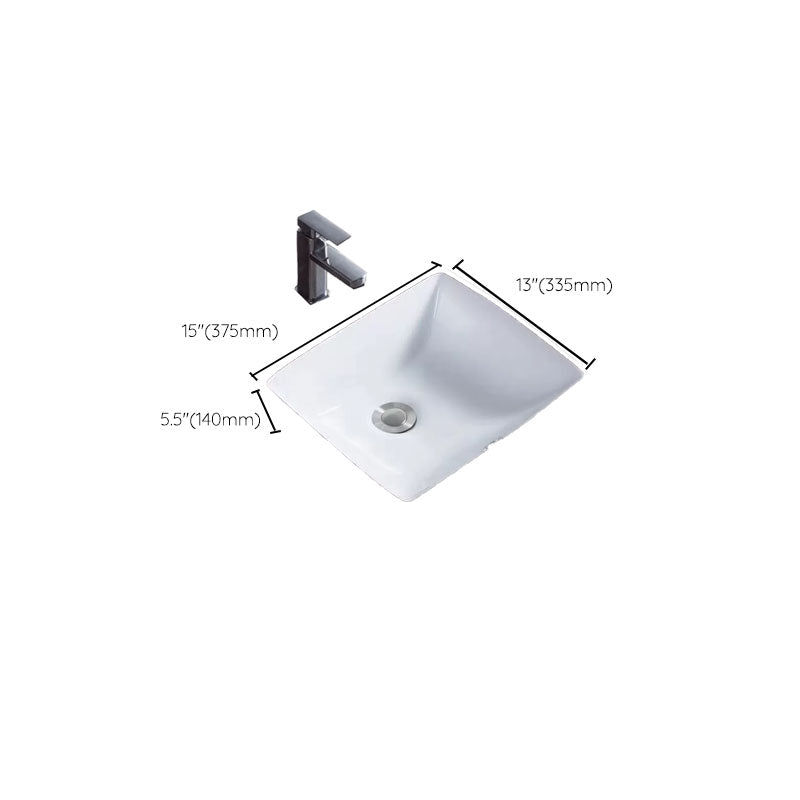 Bathroom Sink Ceramic Rod Handle Faucet Anti-spill Bathroom Sink Clearhalo 'Bathroom Remodel & Bathroom Fixtures' 'Bathroom Sinks & Faucet Components' 'Bathroom Sinks' 'bathroom_sink' 'Home Improvement' 'home_improvement' 'home_improvement_bathroom_sink' 7221430