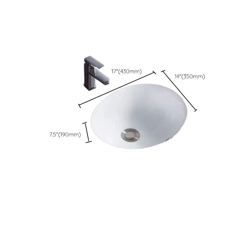 Bathroom Sink Ceramic Rod Handle Faucet Anti-spill Bathroom Sink Clearhalo 'Bathroom Remodel & Bathroom Fixtures' 'Bathroom Sinks & Faucet Components' 'Bathroom Sinks' 'bathroom_sink' 'Home Improvement' 'home_improvement' 'home_improvement_bathroom_sink' 7221436