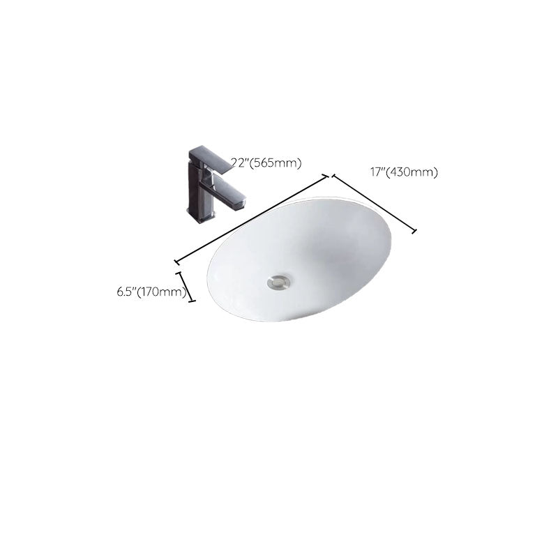 Bathroom Sink Ceramic Rod Handle Faucet Anti-spill Bathroom Sink Clearhalo 'Bathroom Remodel & Bathroom Fixtures' 'Bathroom Sinks & Faucet Components' 'Bathroom Sinks' 'bathroom_sink' 'Home Improvement' 'home_improvement' 'home_improvement_bathroom_sink' 7221439