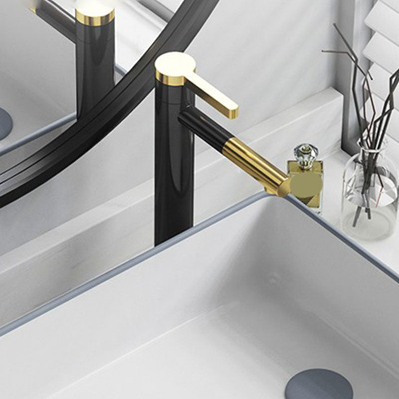 Bathroom Sink Ceramic Rectangular Faucet Single Rod Handle Sink Clearhalo 'Bathroom Remodel & Bathroom Fixtures' 'Bathroom Sinks & Faucet Components' 'Bathroom Sinks' 'bathroom_sink' 'Home Improvement' 'home_improvement' 'home_improvement_bathroom_sink' 7221456