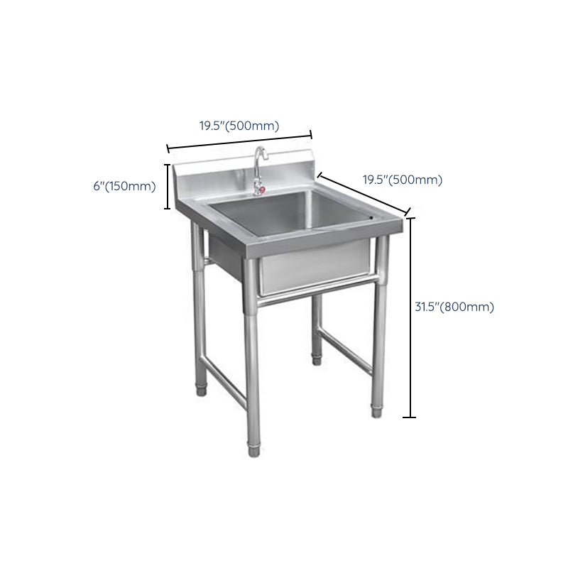 Modern Style Kitchen Sink Stainless Steel Kitchen Sink with Frame Clearhalo 'Home Improvement' 'home_improvement' 'home_improvement_kitchen_sinks' 'Kitchen Remodel & Kitchen Fixtures' 'Kitchen Sinks & Faucet Components' 'Kitchen Sinks' 'kitchen_sinks' 7221542