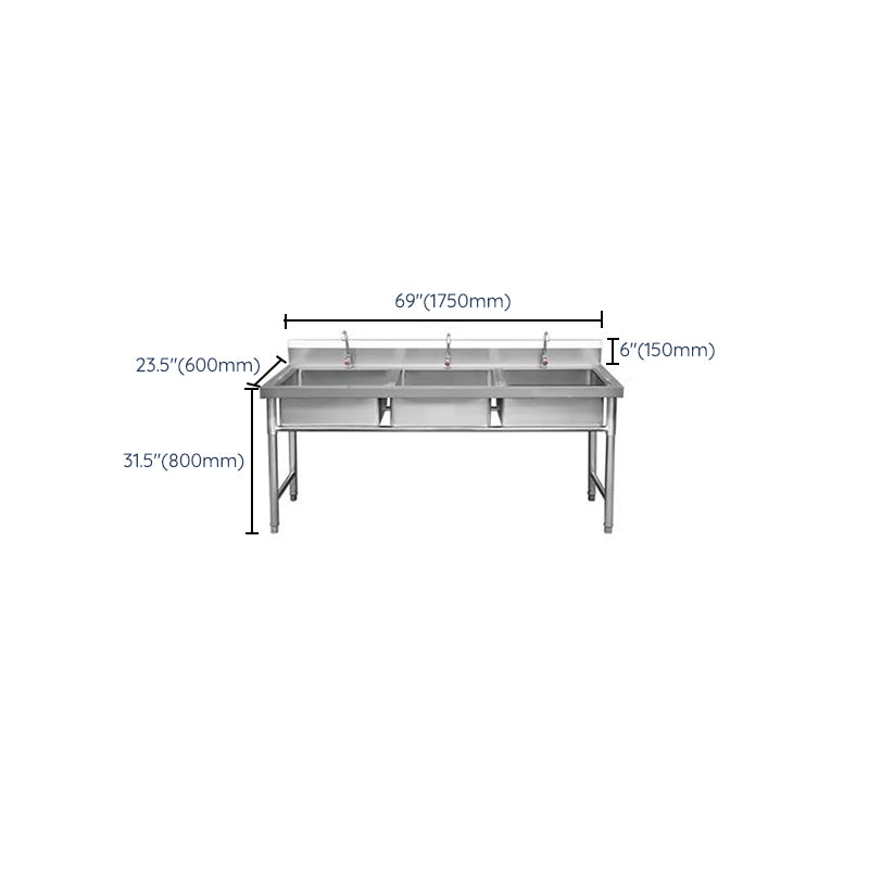 Modern Style Kitchen Sink Stainless Steel Kitchen Sink with Frame Clearhalo 'Home Improvement' 'home_improvement' 'home_improvement_kitchen_sinks' 'Kitchen Remodel & Kitchen Fixtures' 'Kitchen Sinks & Faucet Components' 'Kitchen Sinks' 'kitchen_sinks' 7221544