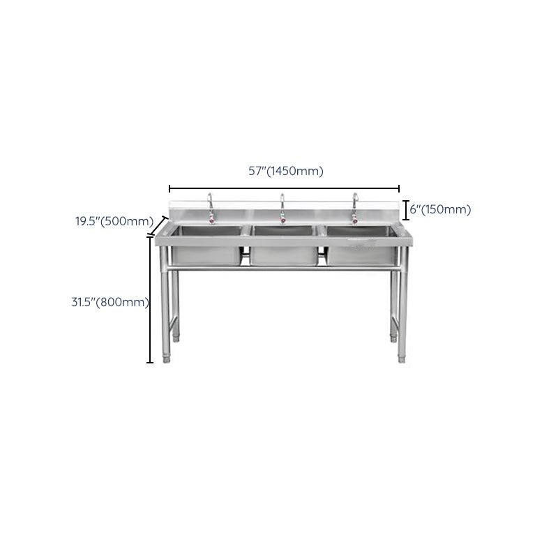 Modern Style Kitchen Sink Stainless Steel Kitchen Sink with Frame Clearhalo 'Home Improvement' 'home_improvement' 'home_improvement_kitchen_sinks' 'Kitchen Remodel & Kitchen Fixtures' 'Kitchen Sinks & Faucet Components' 'Kitchen Sinks' 'kitchen_sinks' 7221545