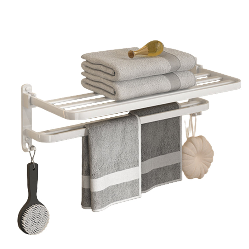 Modern White Bathroom Accessory Kit Bath Shelf Towel Bar Bath Hardware Set Clearhalo 'Bathroom Hardware Sets' 'Bathroom Hardware' 'Bathroom Remodel & Bathroom Fixtures' 'bathroom_hardware_sets' 'Home Improvement' 'home_improvement' 'home_improvement_bathroom_hardware_sets' 7225680