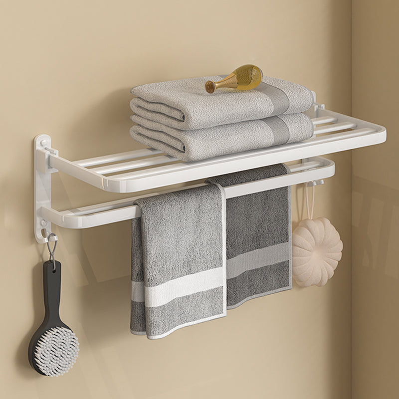 Modern White Bathroom Accessory Kit Bath Shelf Towel Bar Bath Hardware Set Towel Rack (24"L) Clearhalo 'Bathroom Hardware Sets' 'Bathroom Hardware' 'Bathroom Remodel & Bathroom Fixtures' 'bathroom_hardware_sets' 'Home Improvement' 'home_improvement' 'home_improvement_bathroom_hardware_sets' 7225681