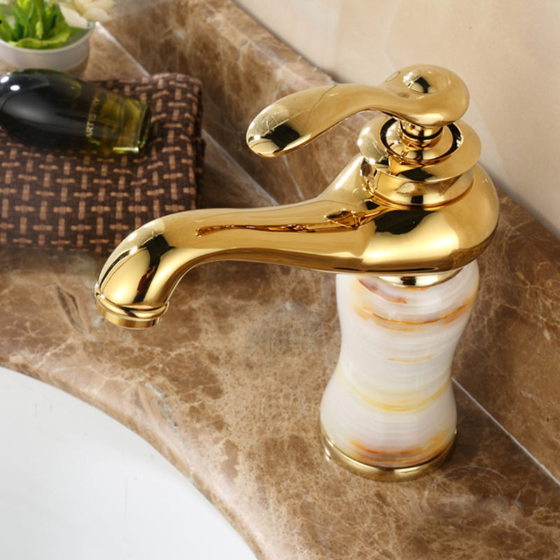 Luxury Vessel Faucet Lever Handle Low Arc Vessel Sink Bathroom Faucet Clearhalo 'Bathroom Remodel & Bathroom Fixtures' 'Bathroom Sink Faucets' 'Bathroom Sinks & Faucet Components' 'bathroom_sink_faucets' 'Home Improvement' 'home_improvement' 'home_improvement_bathroom_sink_faucets' 7227214