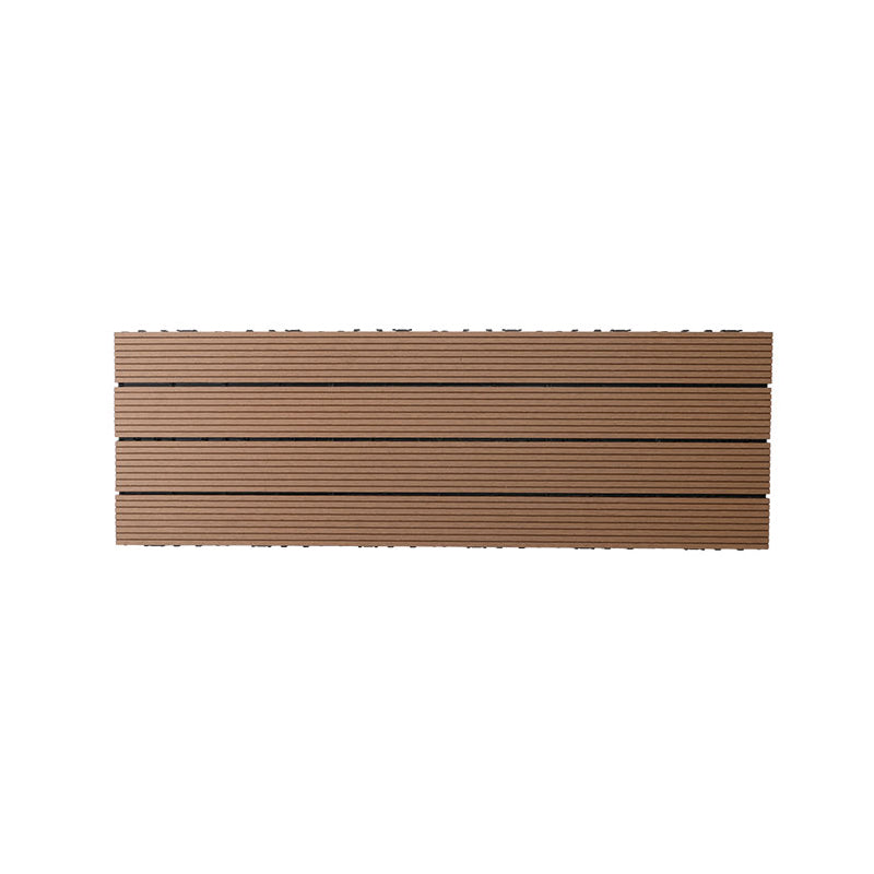 Deck Plank Interlocking Wood Flooring Tiles Garden Outdoor Flooring 12"L x 35"W Straight Grain Clearhalo 'Home Improvement' 'home_improvement' 'home_improvement_outdoor_deck_tiles_planks' 'Outdoor Deck Tiles & Planks' 'Outdoor Flooring & Tile' 'Outdoor Remodel' 'outdoor_deck_tiles_planks' 7227630