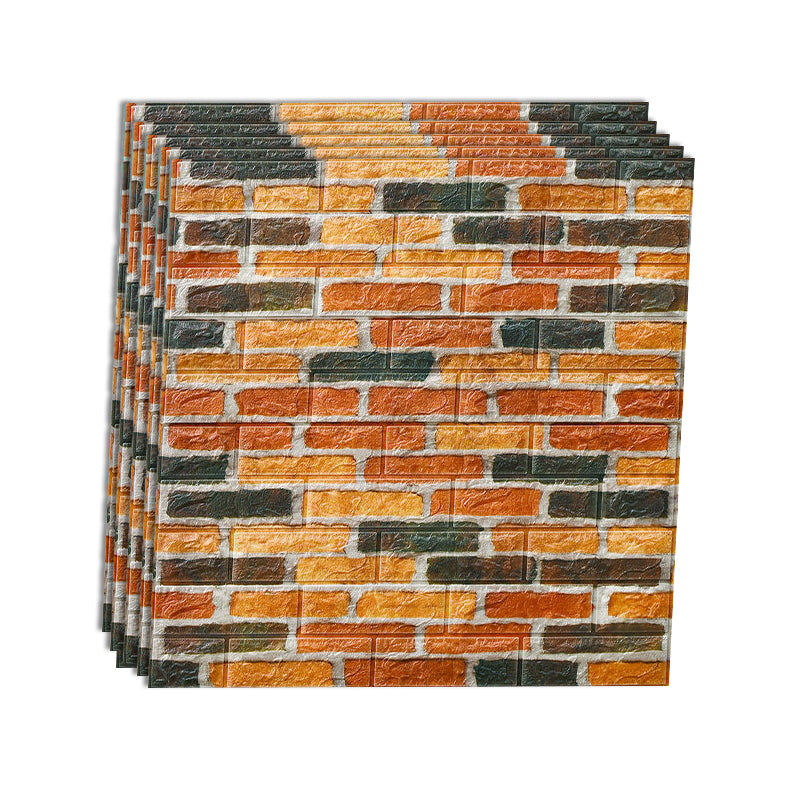 Industrial Wall Plank 3D Brick Wall Panels Waterproof Stick Wall Tile Set of 10 Yellow-Green Clearhalo 'Flooring 'Home Improvement' 'home_improvement' 'home_improvement_wall_paneling' 'Wall Paneling' 'wall_paneling' 'Walls & Ceilings' Walls and Ceiling' 7227887