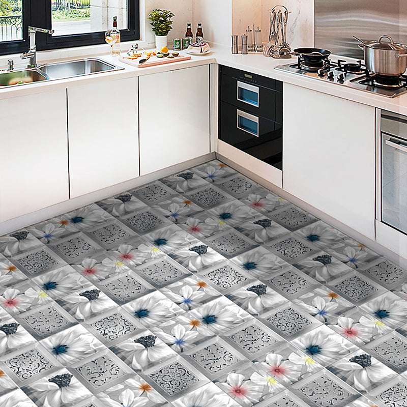 Plastic Peel and Stick Backsplash Tile Square Wallpaper with Waterproof 12" x 12" 100-Piece Set Clearhalo 'Flooring 'Home Improvement' 'home_improvement' 'home_improvement_peel_stick_blacksplash' 'Peel & Stick Backsplash Tile' 'peel_stick_blacksplash' 'Walls & Ceilings' Walls and Ceiling' 7227896