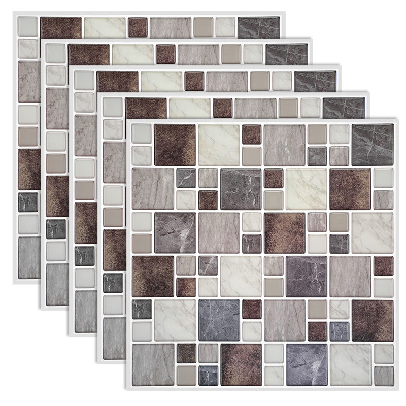 Plastic Peel and Stick Backsplash Wall Tile 3D Square Wallpaper Clearhalo 'Flooring 'Home Improvement' 'home_improvement' 'home_improvement_peel_stick_blacksplash' 'Peel & Stick Backsplash Tile' 'peel_stick_blacksplash' 'Walls & Ceilings' Walls and Ceiling' 7227911