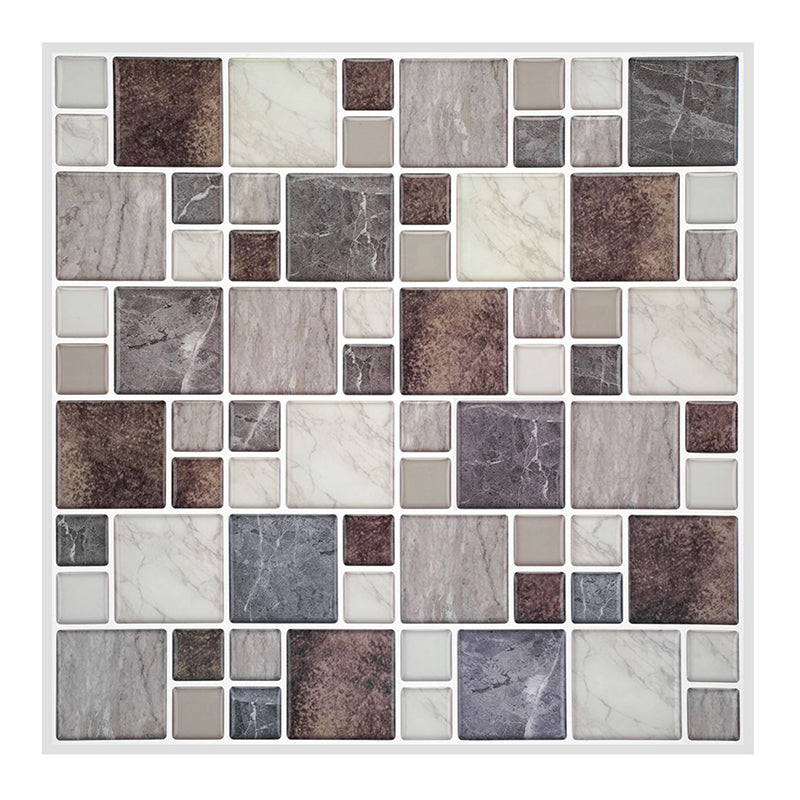 Plastic Peel and Stick Backsplash Wall Tile 3D Square Wallpaper Clearhalo 'Flooring 'Home Improvement' 'home_improvement' 'home_improvement_peel_stick_blacksplash' 'Peel & Stick Backsplash Tile' 'peel_stick_blacksplash' 'Walls & Ceilings' Walls and Ceiling' 7227912