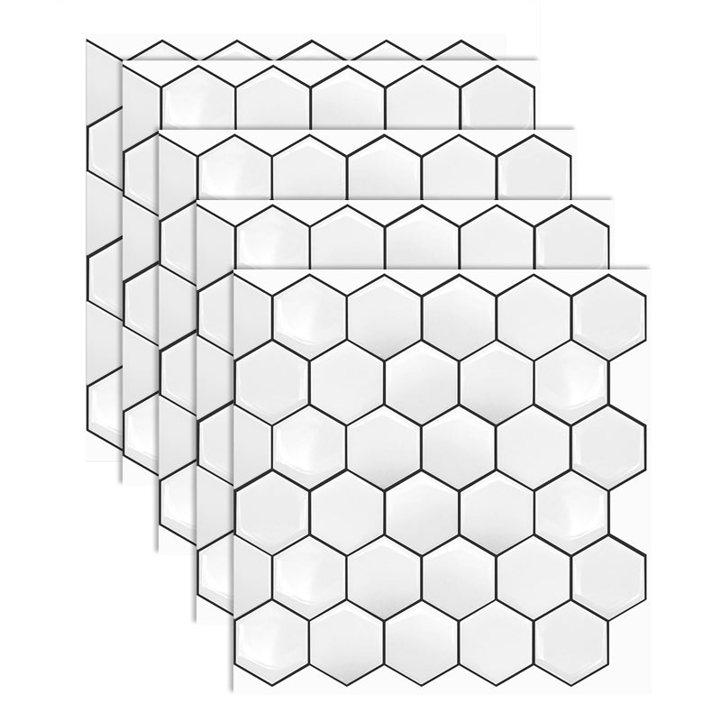 Plastic Peel and Stick Backsplash Wall Tile 3D Square Wallpaper Ivory Clearhalo 'Flooring 'Home Improvement' 'home_improvement' 'home_improvement_peel_stick_blacksplash' 'Peel & Stick Backsplash Tile' 'peel_stick_blacksplash' 'Walls & Ceilings' Walls and Ceiling' 7227915