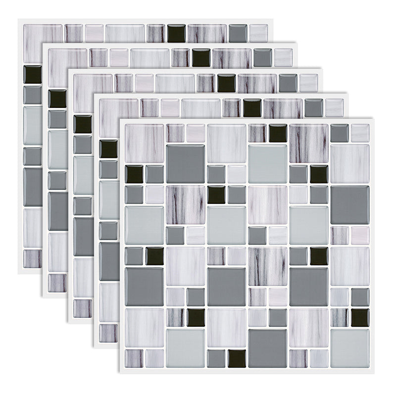 Plastic Peel and Stick Backsplash Wall Tile 3D Square Wallpaper Clearhalo 'Flooring 'Home Improvement' 'home_improvement' 'home_improvement_peel_stick_blacksplash' 'Peel & Stick Backsplash Tile' 'peel_stick_blacksplash' 'Walls & Ceilings' Walls and Ceiling' 7227917