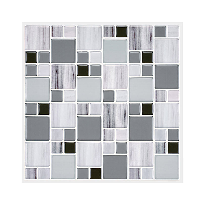 Plastic Peel and Stick Backsplash Wall Tile 3D Square Wallpaper Clearhalo 'Flooring 'Home Improvement' 'home_improvement' 'home_improvement_peel_stick_blacksplash' 'Peel & Stick Backsplash Tile' 'peel_stick_blacksplash' 'Walls & Ceilings' Walls and Ceiling' 7227918