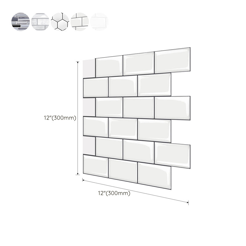Plastic Peel and Stick Backsplash Wall Tile 3D Square Wallpaper Clearhalo 'Flooring 'Home Improvement' 'home_improvement' 'home_improvement_peel_stick_blacksplash' 'Peel & Stick Backsplash Tile' 'peel_stick_blacksplash' 'Walls & Ceilings' Walls and Ceiling' 7227926