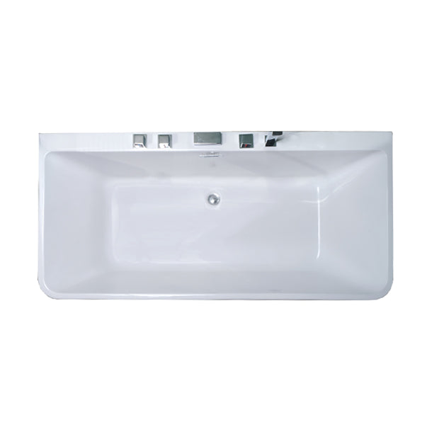 Back to Wall Rectangular Bath Antique Finish Soaking Modern Bathtub Clearhalo 'Bathroom Remodel & Bathroom Fixtures' 'Bathtubs' 'Home Improvement' 'home_improvement' 'home_improvement_bathtubs' 'Showers & Bathtubs' 7230282