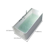 Back to Wall Rectangular Bath Antique Finish Soaking Modern Bathtub Clearhalo 'Bathroom Remodel & Bathroom Fixtures' 'Bathtubs' 'Home Improvement' 'home_improvement' 'home_improvement_bathtubs' 'Showers & Bathtubs' 7230292