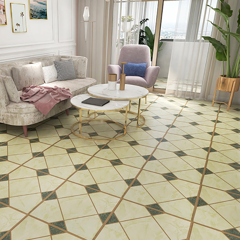 Vinyl Flooring Floral Print Square PVC Indoor Vinyl Flooring Cyan Clearhalo 'Flooring 'Home Improvement' 'home_improvement' 'home_improvement_vinyl_flooring' 'Vinyl Flooring' 'vinyl_flooring' Walls and Ceiling' 7230642