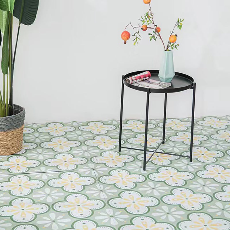 Vinyl Flooring Floral Print Square PVC Indoor Vinyl Flooring Apricot Clearhalo 'Flooring 'Home Improvement' 'home_improvement' 'home_improvement_vinyl_flooring' 'Vinyl Flooring' 'vinyl_flooring' Walls and Ceiling' 7230660