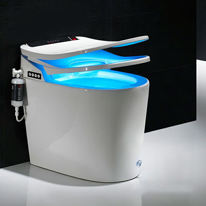 Elongated Floor Standing Bidet Vitreous China Bidets Floor Mount Bidet Remote Control & Digital Display Clearhalo 'Bathroom Remodel & Bathroom Fixtures' 'Bidets' 'Home Improvement' 'home_improvement' 'home_improvement_bidets' 'Toilets & Bidets' 7230736