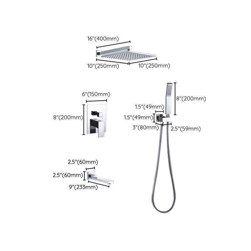 Modern Shower Trim Brass Temperature Control Handheld Shower Head Shower Combo Clearhalo 'Bathroom Remodel & Bathroom Fixtures' 'Home Improvement' 'home_improvement' 'home_improvement_shower_faucets' 'Shower Faucets & Systems' 'shower_faucets' 'Showers & Bathtubs Plumbing' 'Showers & Bathtubs' 7231950