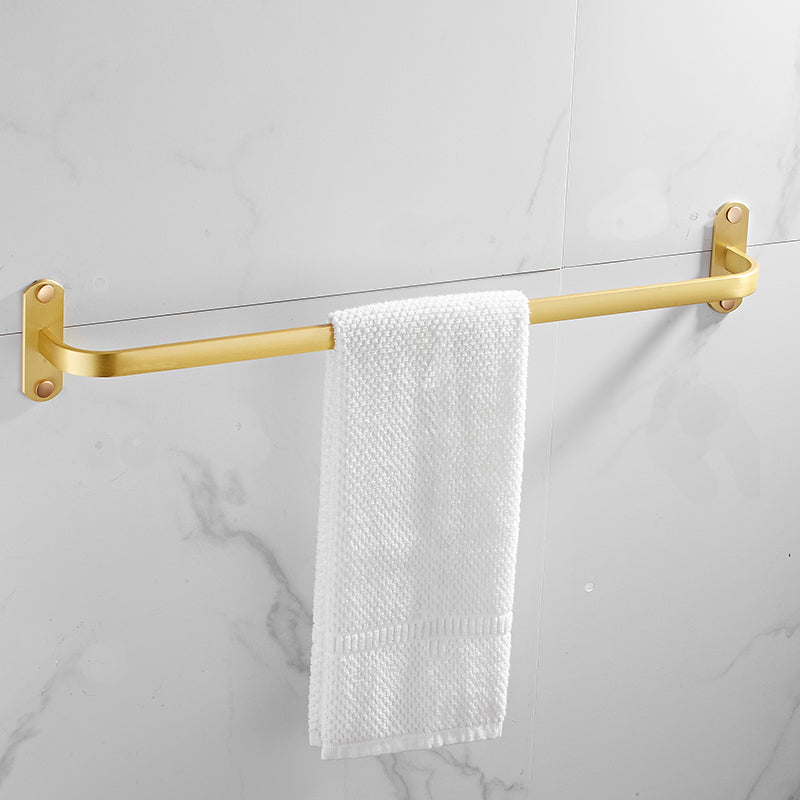 Modern Gold Bathroom Accessory Kit Towel Bar Bath Shelf Bath Hardware Set Towel Bar (Single Rod) Clearhalo 'Bathroom Hardware Sets' 'Bathroom Hardware' 'Bathroom Remodel & Bathroom Fixtures' 'bathroom_hardware_sets' 'Home Improvement' 'home_improvement' 'home_improvement_bathroom_hardware_sets' 7232271