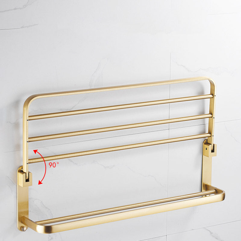 Modern Gold Bathroom Accessory Kit Towel Bar Bath Shelf Bath Hardware Set Clearhalo 'Bathroom Hardware Sets' 'Bathroom Hardware' 'Bathroom Remodel & Bathroom Fixtures' 'bathroom_hardware_sets' 'Home Improvement' 'home_improvement' 'home_improvement_bathroom_hardware_sets' 7232279