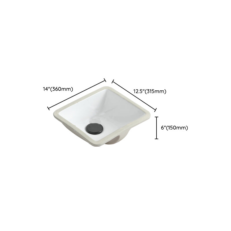 Traditional Undermount Bathroom Sink Round Porcelain Shut-Off Valve Included Basin Sink Clearhalo 'Bathroom Remodel & Bathroom Fixtures' 'Bathroom Sinks & Faucet Components' 'Bathroom Sinks' 'bathroom_sink' 'Home Improvement' 'home_improvement' 'home_improvement_bathroom_sink' 7233712