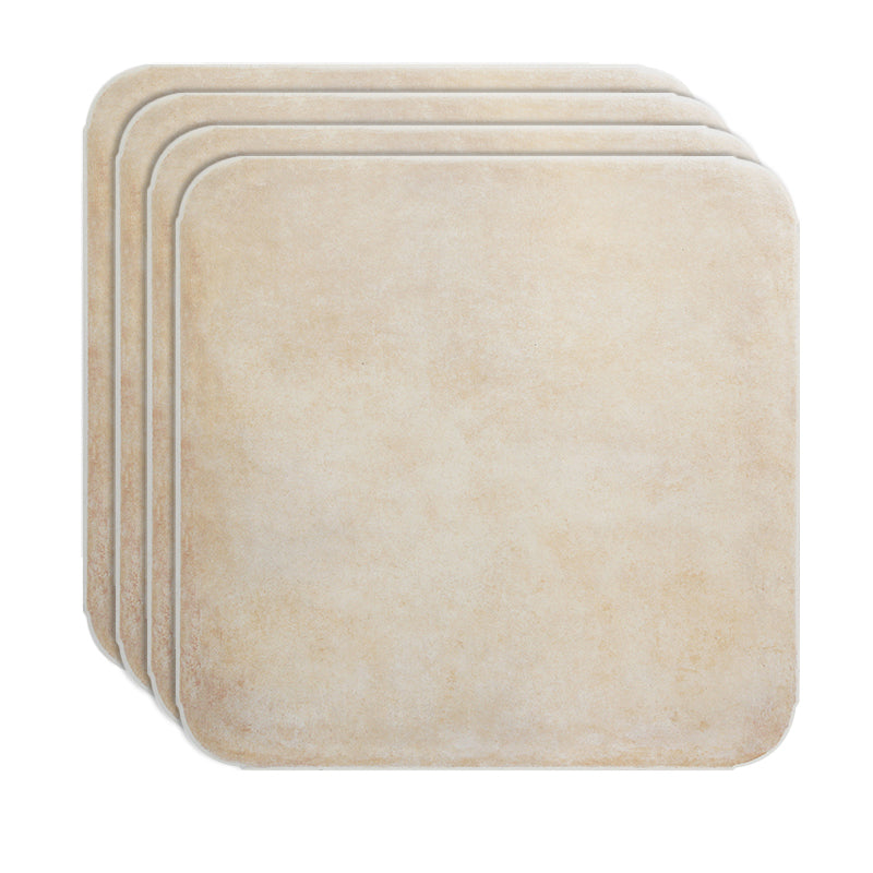 Traditional Style Slip Resistant Tile Matte Straight Edge Square Floor Tile Beige Clearhalo 'Floor Tiles & Wall Tiles' 'floor_tiles_wall_tiles' 'Flooring 'Home Improvement' 'home_improvement' 'home_improvement_floor_tiles_wall_tiles' Walls and Ceiling' 7234019